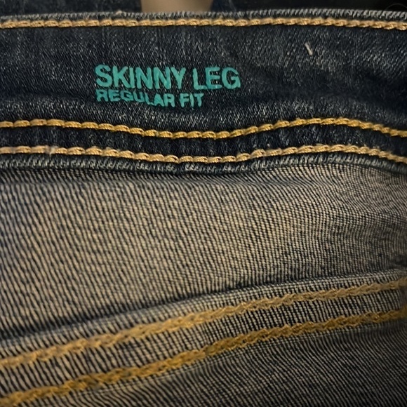 INC Denim Sz 12 skinny leg Regular Fit stretch Jeans ripped distressed high rise - Picture 9 of 10